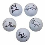 Xiong, Salinda, Barber, Gordon & Yuan Signed Golf Balls JSA ALOA