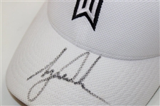 Tiger Woods Signed TW Logo Hat w/Glass Display JSA ALOA