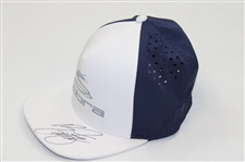 Rickie Fowler Signed White with Navy Cobra Logo Hat JSA #U97277