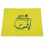 Hideki Matsuyama Signed 2021 Masters Tournament Embroidered Flag PSA #AL44893