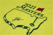 Hideki Matsuyama Signed 2021 Masters Tournament Embroidered Flag PSA #AL44893