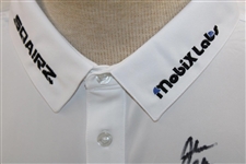 John Daly Signed Personal Straight Down White Performance 3XL Shirt w/Sponsors JSA ALOA