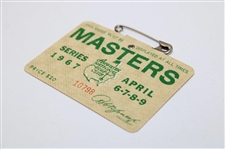 1967 Masters Tournament SERIES Badge #10798 - Gay Brewer Winner