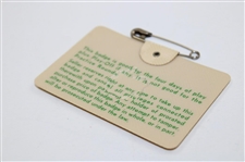 1967 Masters Tournament SERIES Badge #10798 - Gay Brewer Winner