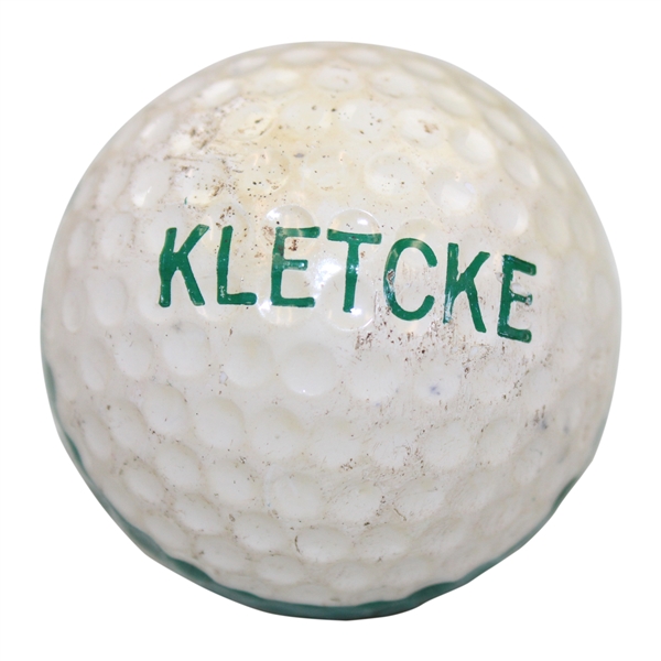Augusta National Golf Club Vintage Range Ball Featuring Pros Kletcke and Spencer Names- Used