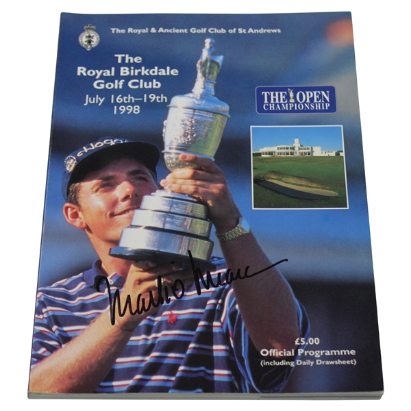 Mark OMeara Signed 1998 Open Championship at Royal Birkdale Program JSA ALOA