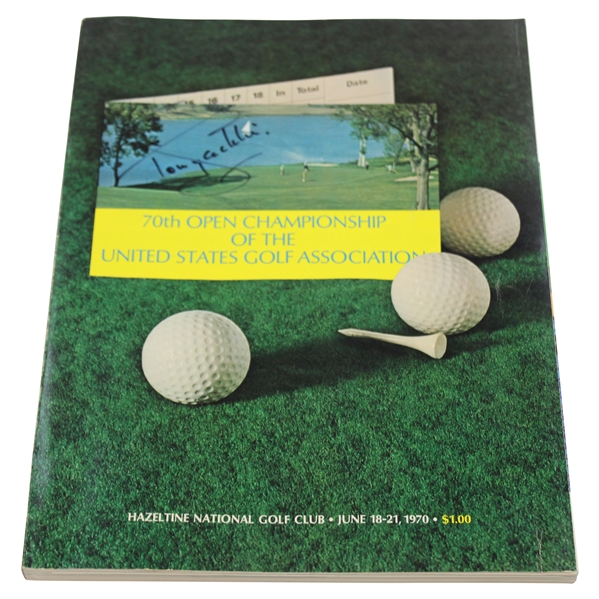 Tony Jacklin Signed 1970 US Open at Hazeltine Program JSA ALOA