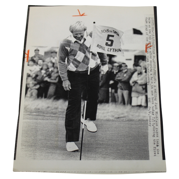 Jack Nicklaus 1979 British Open At Royal Lytham & St Annes 8X10 Wire Photo 