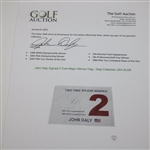 John Daly Signed 2 Time Major Winner Flag - Daly Collection JSA ALOA