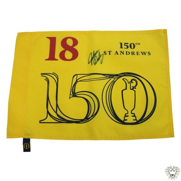 John Daly Signed 2022 OPEN Championship at St Andrews Yellow Flag JSA ALOA