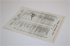Jack Nicklaus Signed 1965 Masters Tournament Friday Pairing Sheet JSA ALOA