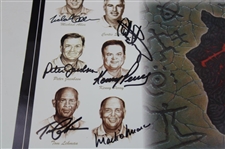 Field Signed 2015 Mitsubishi Championship at Hualalai Resort Poster JSA ALOA