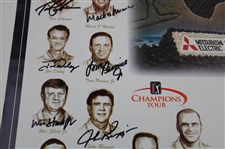 Field Signed 2015 Mitsubishi Championship at Hualalai Resort Poster JSA ALOA