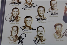 Field Signed 2015 Mitsubishi Championship at Hualalai Resort Poster JSA ALOA
