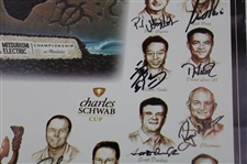 Field Signed 2015 Mitsubishi Championship at Hualalai Resort Poster JSA ALOA