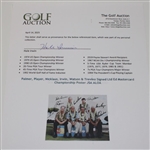 Palmer, Player, Nicklaus, Irwin, Watson & Trevino Signed Ltd Ed Jules Alexander Oversize Photo JSA ALOA