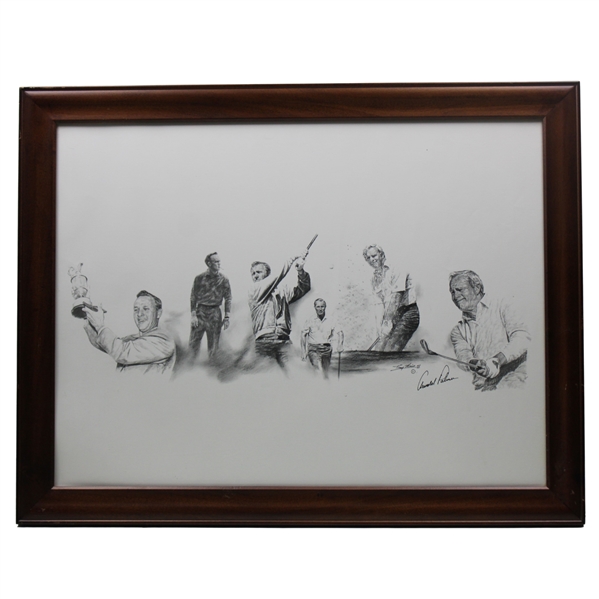 Arnold Palmer Career Timeline Sketch Sequence Framed Print by Tony Morris