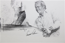 Arnold Palmer Career Timeline Sketch Sequence Framed Print by Tony Morris
