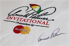 Arnold Palmer Signed Arnold Palmer Invitational White Embroidered Flag JSA ALOA
