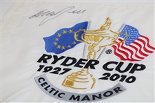 Graeme McDowell Signed 2010 Ryder Cup at Celtic Manor Embroidered Flag JSA #AX87943