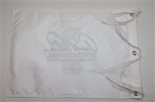 McDowell, Poulter & Snedeker Signed Arnold Palmer Inv. White Embroidered Flag JSA ALOA