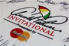 PGA Stars Multi-Signed Arnold Palmer Invitational White Embroidered Flag JSA ALOA