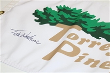 Tom Watson Signed Torrey Pines Flag JSA ALOA