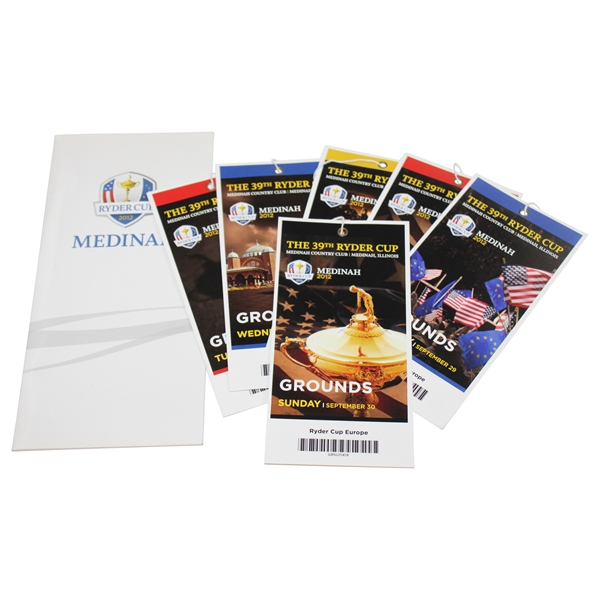 2012 Ryder Cup At Medinah Country Club Ticket Set