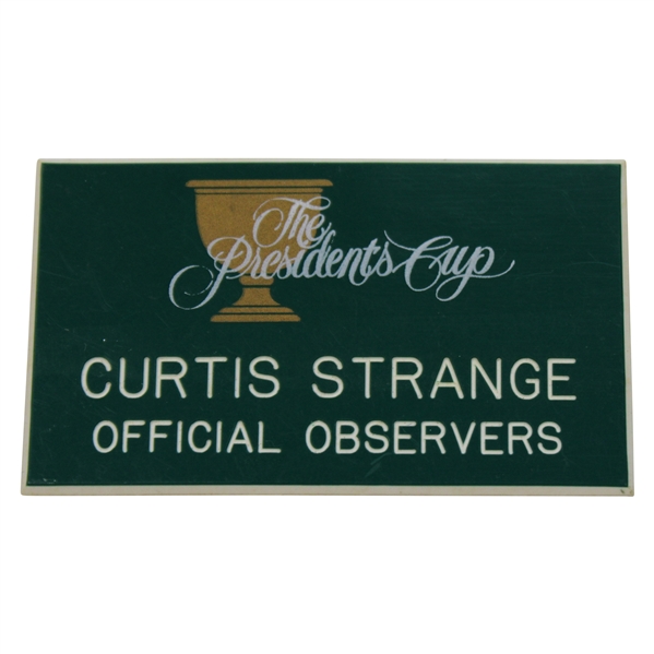 Presidents Cup Curtis Strange Official Observers Badge