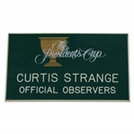 Presidents Cup Curtis Strange Official Observers Badge