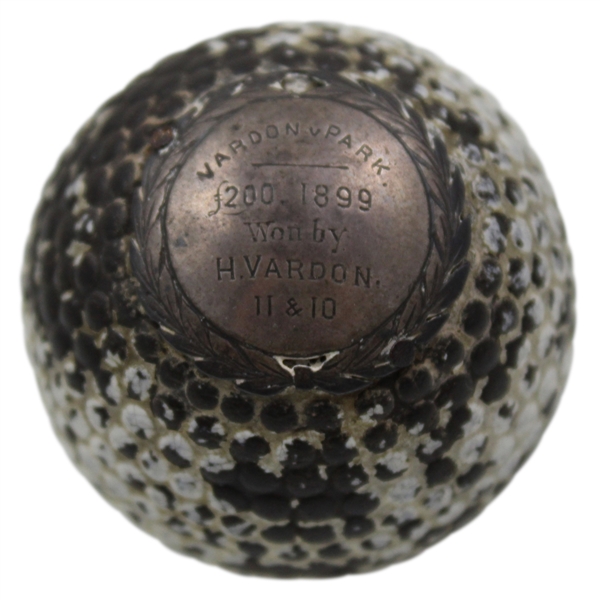 Harry Vardon’s 1899 Challenge Match vs Willie Park Jr. Winning Used Golf Ball