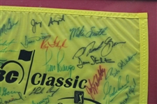 Champions Tour Flag Signed by 41 including Floyd, Kite, Irwin, and many more - Framed