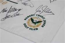 Multi Signed 2000 Presidents Cup Embroidered Flag JSA ALOA