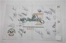 Multi Signed 2000 Presidents Cup Embroidered Flag JSA ALOA