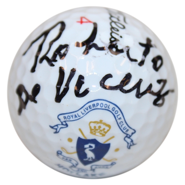 Roberto De Vicenzo Signed Titleist Hoylake Royal Liverpool GC Logo Golf Ball JSA ALOA