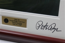 Pete Dye Signed 2008 Pound Ridge Golf Club Grand Opening Hole 5 Photo JSA ALOA