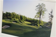Pete Dye Signed 2008 Pound Ridge Golf Club Grand Opening Hole 5 Photo JSA ALOA