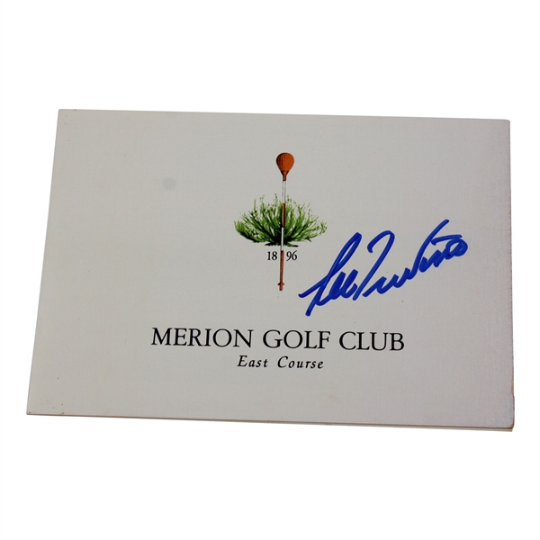 Lee Trevino Signed Merion Scorecard JSA ALOA