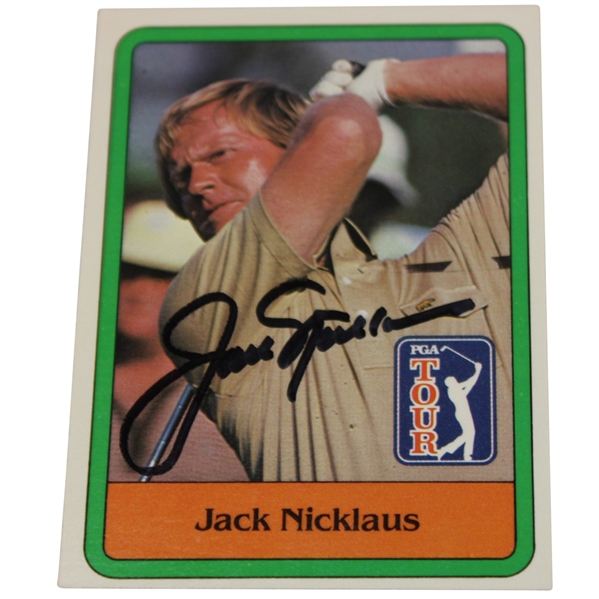 Jack Nicklaus Signed 1981 Donruss Golf Rookie Card #13 JSA ALOA