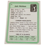 Jack Nicklaus Signed 1981 Donruss Golf Rookie Card #13 JSA ALOA