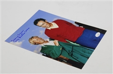 Jack Nicklaus & Tommy Aaron Dual Signed Green Jacket 8x10 Photo JSA #CB46158