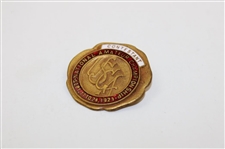1921 US Amateur at St. Louis CC Contestant Badge - Jesse P. Guilford Winner