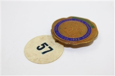 1932 US Open at Fresh Meadow Contestant Badge #57 - Gene Sarazen Winner