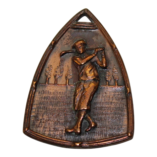 1936 Kiwanis Post-Swing Golfer Triangle Golf Medal