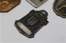 Six (6) Various Undated Golf Medallions/Clips - Some Sterling Silver