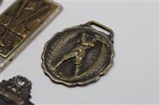 Six (6) Various Undated Golf Medallions/Clips - Some Sterling Silver