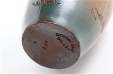 Early 1900's Weller Dickensware Pre-Swing Male Golfer Dual-Handle Jug