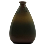 Early 1900's Weller Dickensware Post-Swing Female Golfer with Cape Triangular Vase