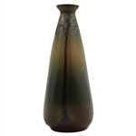 Early 1900's Weller Dickensware Post-Swing Female Golfer with Cape Triangular Vase