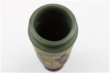 Early 1900's Weller Dickensware Two (2) Male Golfers Cylindrical Vase